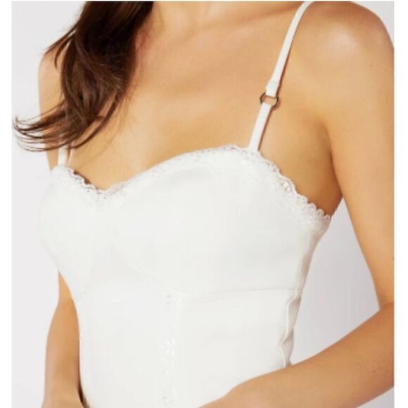 Likely Lace-trim Sheath Dress In White || SZ 4 - Picture 3 of 16